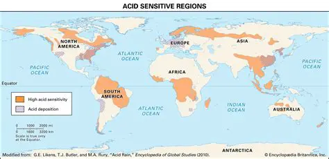 Acidification of lakes and rivers