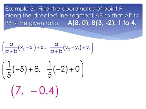 Applications of Directed Line Segments and Point Partitioning
