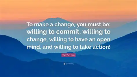 Be Willing to Change Course