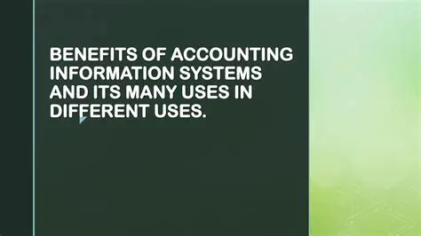Benefits of Accounting Information Systems Supported by Computers