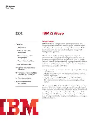 Benefits of Using i2 iBase