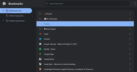 Bug in the bookmarks manager