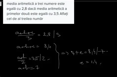 Calcularea Media Aritmetica a Trei Numere