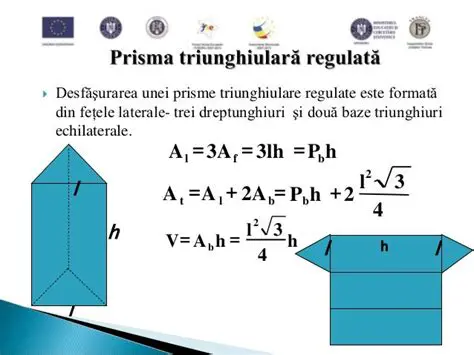 Calculul prisme triunghiulare regulate