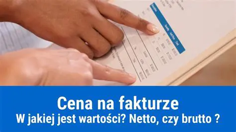 Cena netto i brutto towaru