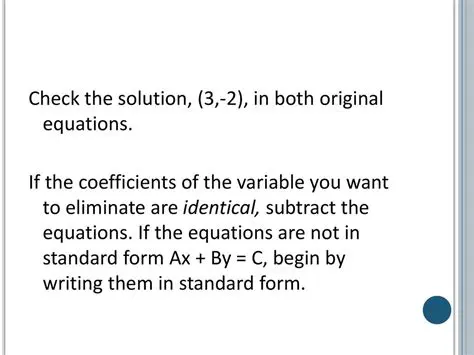 Check for identical equations