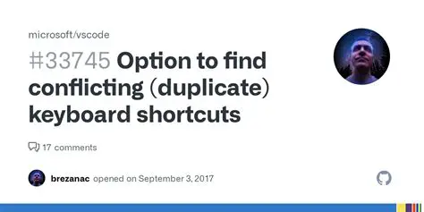 Conflicting keyboard shortcuts
