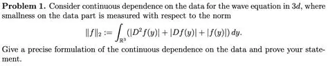 Continuous dependence on the data