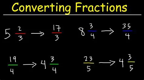 Convert to improper fractions