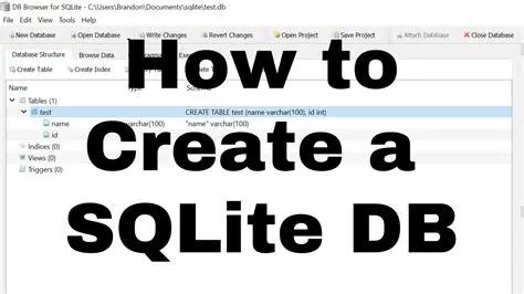 Creating a SQLite Database