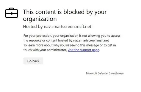 Current Blocked Page Experience