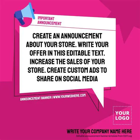 Customizable Announcements