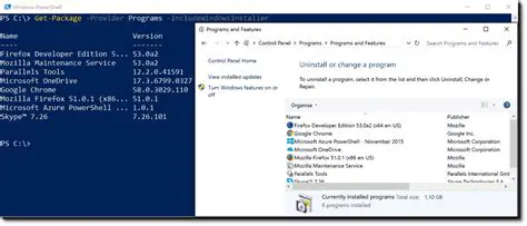 Displaying Installed Programs