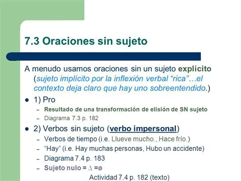 Ejemplos de oraciones sin sujeto claro