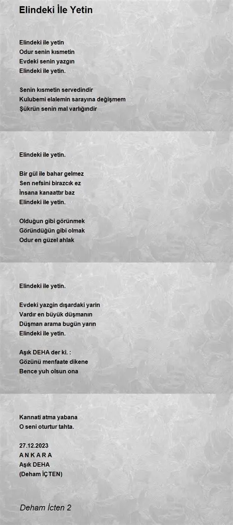 Elindeki ile yetinemeyenin nedenleri