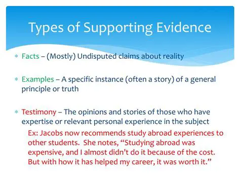 Evidence Supporting the Statement