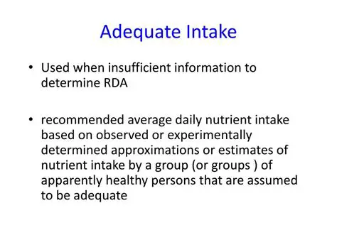 Example of Adequate Intake