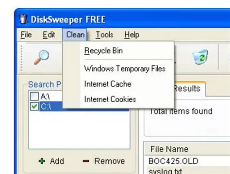 Features of DiskSweeper FREE