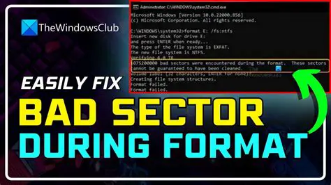 Features of the BADSECTOR Removal Tool