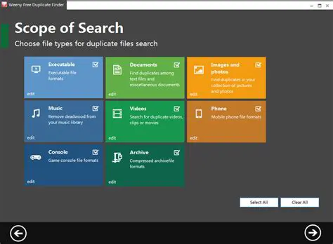Features of Weeny Free Duplicate Finder