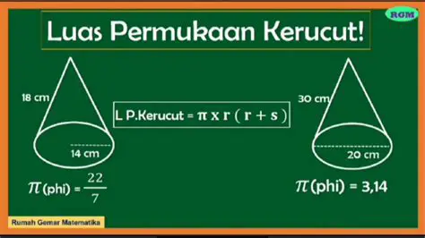 Hitung luas permukaan kerucut