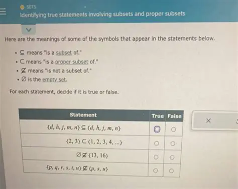Identifying True Statements
