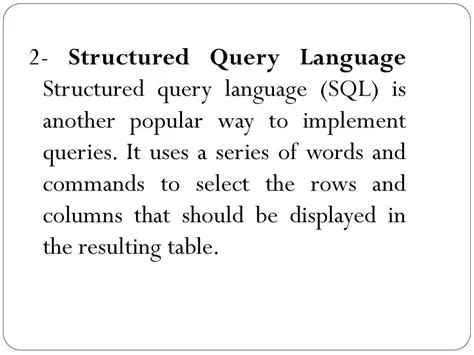 Implement the query language