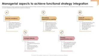 Improving managerial aspects