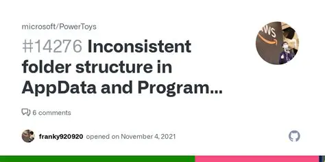 Inconsistent folder structure