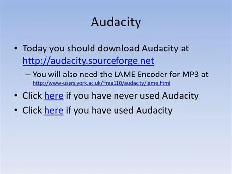 Introduction to Audacity and LAME
