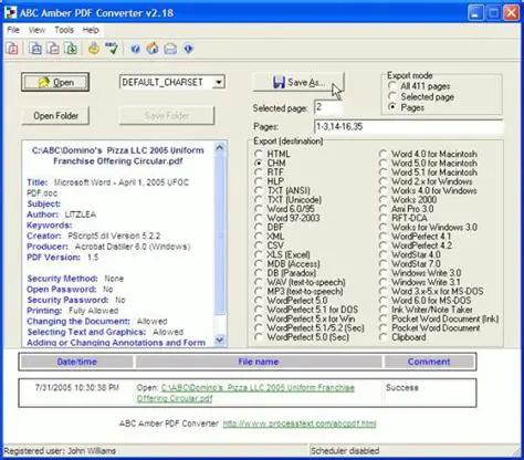 Key Features of ABC Amber PDF2Image Converter