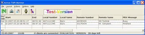 Key Features of ASTICE TAPI Monitor