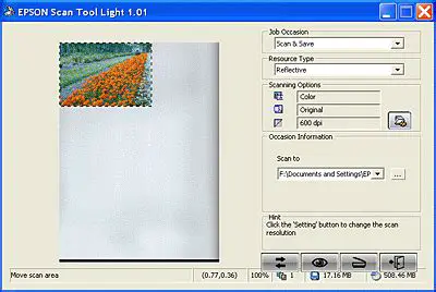 Key Features of EPSON Scan Tool Light