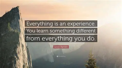 learning from the experience