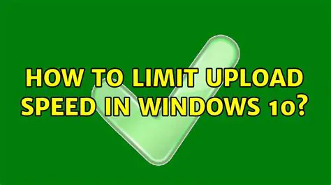 Limit Upload Speed for Users