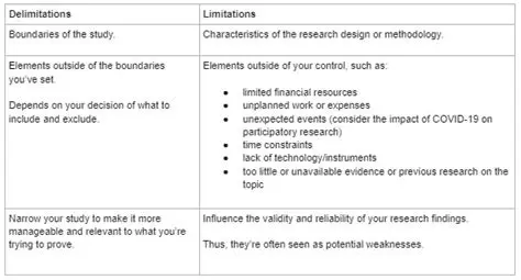 Limitations of the Simulation