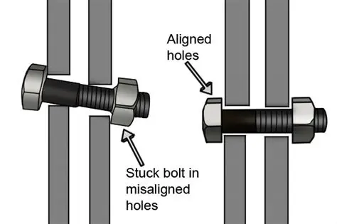 Misaligned or loose components