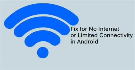No internet connection or limited connectivity