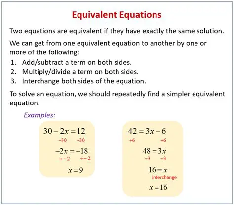 Not setting the equations equal to each other