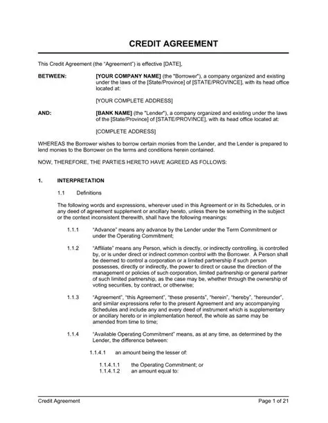 Parties in Home Ownership Credit Agreements