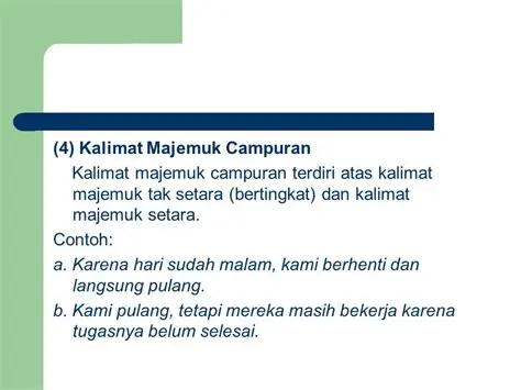 Pengertian Kalimat Majemuk Setara