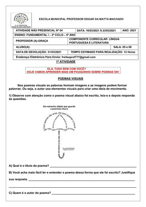 Perguntas e Respostas sobre o Elemento Visual no Cyber Poema