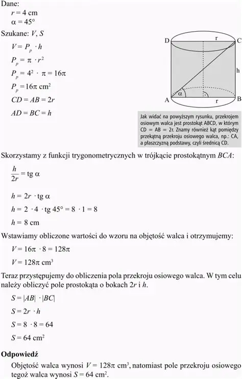 Pole powierzchni przekroju osiowego