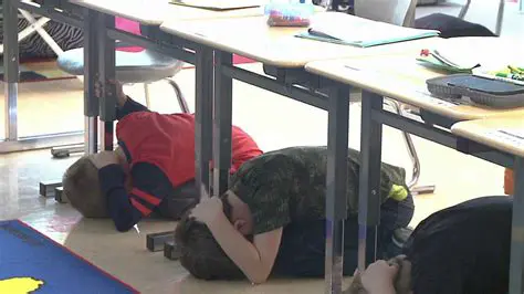 Practice earthquake drills