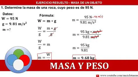 Preguntas y respuestas sobre la masa y el peso