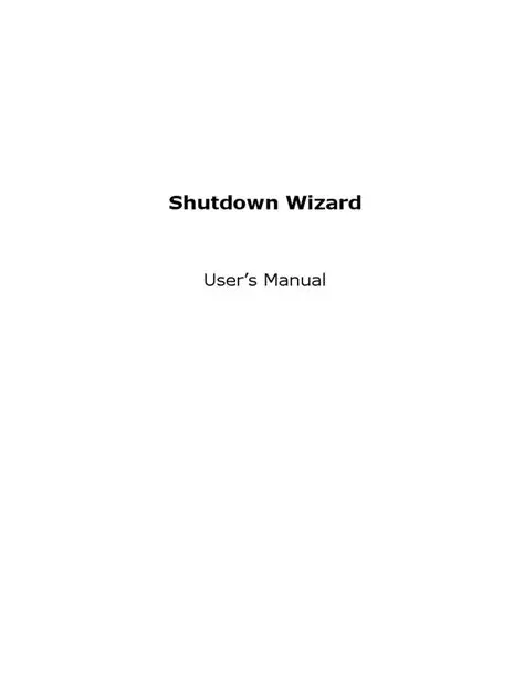 Shutdown Wizard Integration