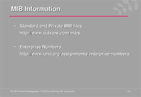 The Importance of MIB Files and SubSystem Picture Files