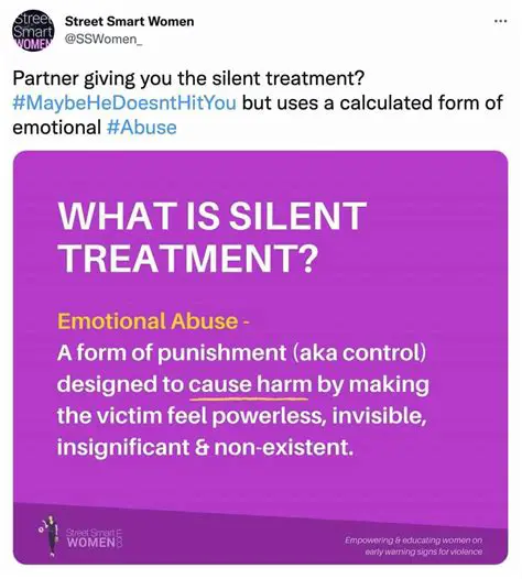 The Problem with Silent Treatment