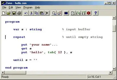 The Zeno Programming Language