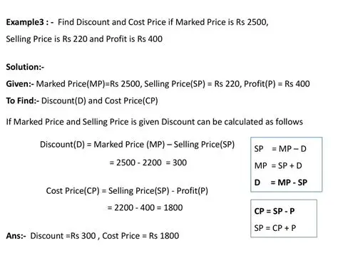 Understanding Marked Price and Discount
